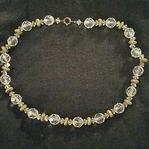 𝅺vintage Crystal Beaded Necklace